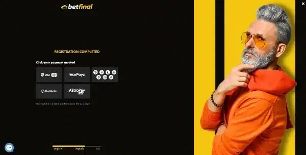 Make a minimum deposit on betfinal Arabic casino