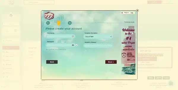 Next, provide your preferred username and password before answering a security question of your choice.