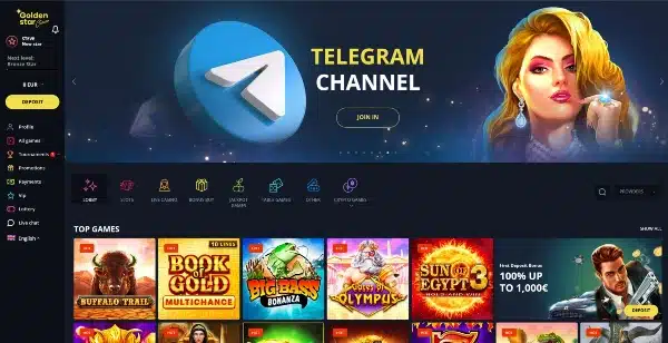 select a payment method to make a minimum deposit on Golden Star Casino