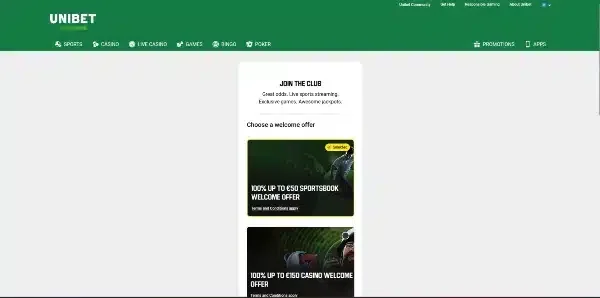 Go on and choose a welcome bonus in Unibet Casino Arabic