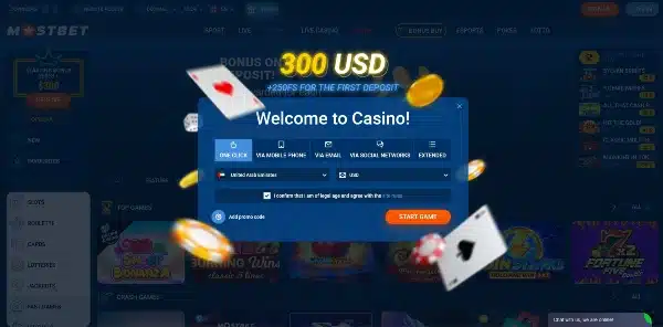 Make Your First Deposit on MostBet Casino