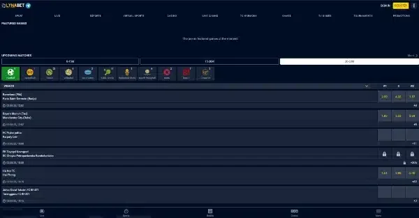 Visit the Website to Sign Up on LynaBet Casino