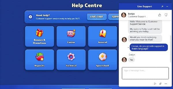 Customer Support at Pistolo Casino