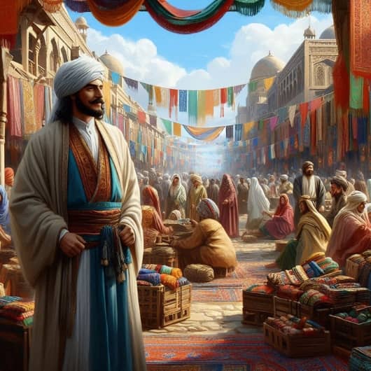 Arab trader at the bazaar