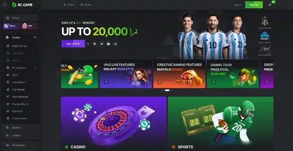 Visit BC.Game Casino real money website