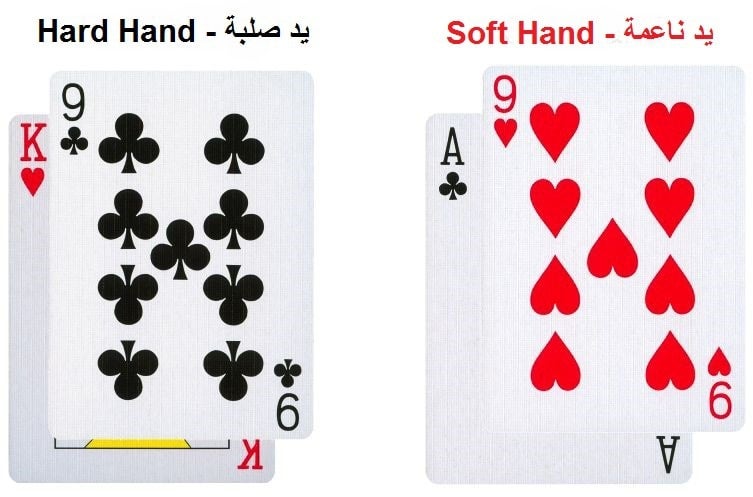 اليد الناعمة واليد الصلبة في لعبة البلاك جاك